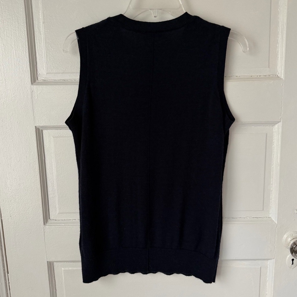 Banana Republic 100% Merino Wool Sleeveless Sweater Pull Over Vest Academia M - Picture 6 of 13